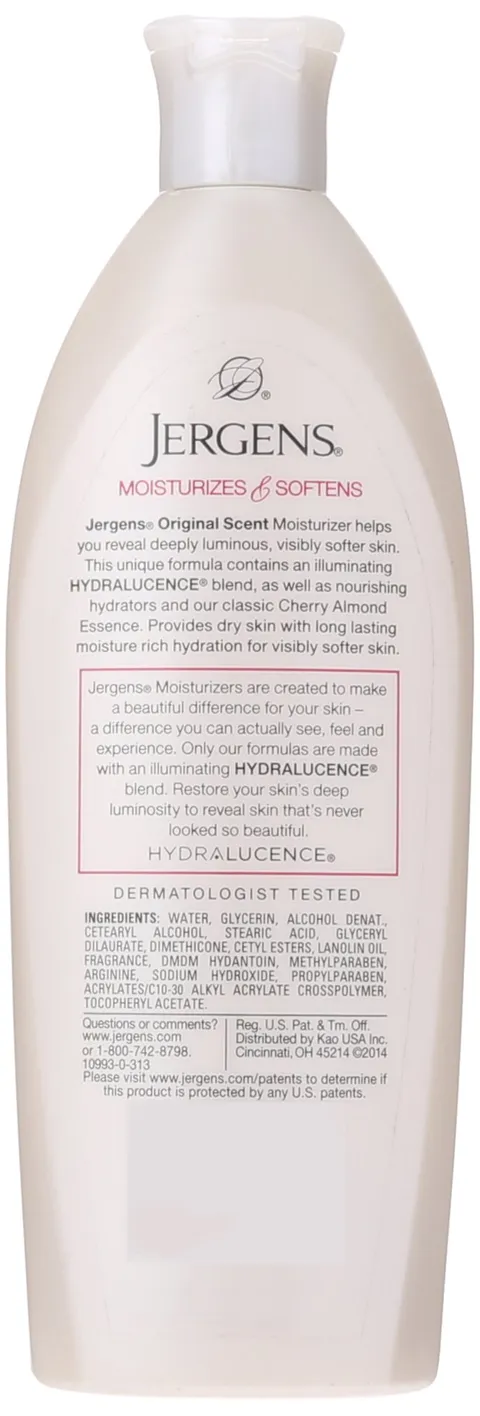 Jergens Original Scent Dry Skin Moisturizer With Cherry Almond Essence 10 oz