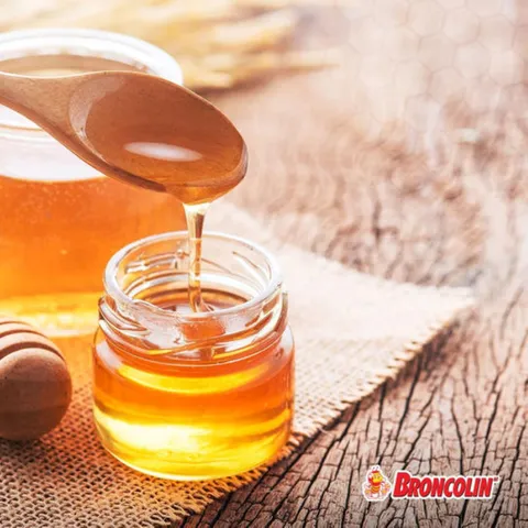 Broncolin Honey Syrup With Natural Plant Extracts Soothing Honey Flavor Bottle