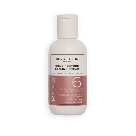 (6-pack) Revolution Haircare Plex 6 Bond Restore Styling Cream, Restores Color, Anti Frizz Hair Product, Vegan & Cruelty Free, 100ml