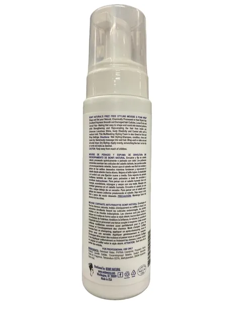 Bonfi Natural Frizz Free Wig Shine Foam Wrap Styling Mousse 8 Fl Oz