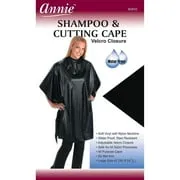 Annie Waterproof Shampoo and Cutting Cape 3910 Black 1 Ea
