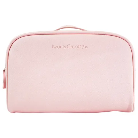 (4-pack) Beauty Creations Cosmetic Bag Double Zipper Pink