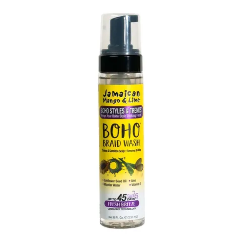 Jamaican Mango Lime Boho Styles Trends Braid Wash Gentle Foaming Cleanser for