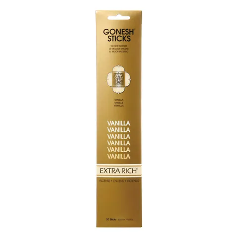 Gonesh Incense Sticks Extra Rich Collection Vanilla 20 Piece