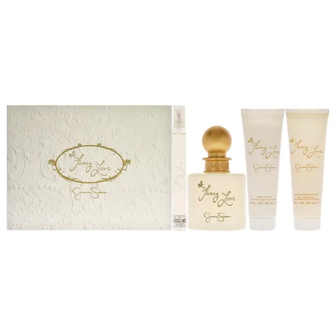 [Set] Fancy Love By Jessica Simpson 4 Pc Mini Body Lotion Bath Shower Crème For Women