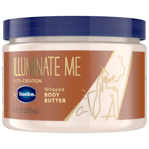 Vaseline Illuminate Me Shea Butter Whipped Body Butter for Melanin Rich Skin