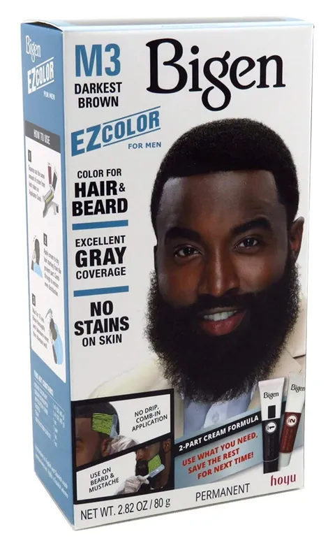 Bigen Ez Color Hair Color Darkest Brown Kit Pack of 6 For Men 48 oz