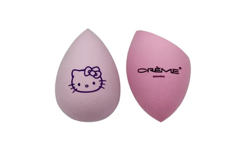 (6-pack) THE CRÈME SHOP X HELLO KITTY (PURPLE) EDGE CUT BLENDING SPONGE DUO, 1 Count (Pack of 1)
