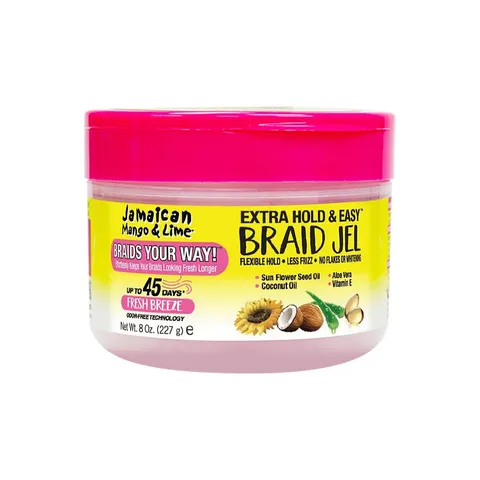 Jamaican Mango Lime Braids Your Way Extra Hold Easy Braid Jel Non Flaking Gel
