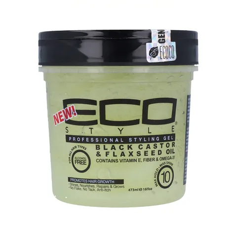 Ecoco Eco Style Gel Black Castor Flaxseed Oil Shine Nourishes and Repairs