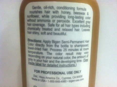 Bigen Semi Permanent Hair Color Natural Black 3 Fl Oz