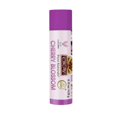 Okay Pure Naturals Lip Balm Tube Chery Blossom 5 Milliliters 0.2 Kg