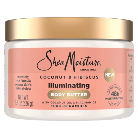Sheamoisture Illuminating Body Butter With Coconut Hibiscus Niacinamide and Pro