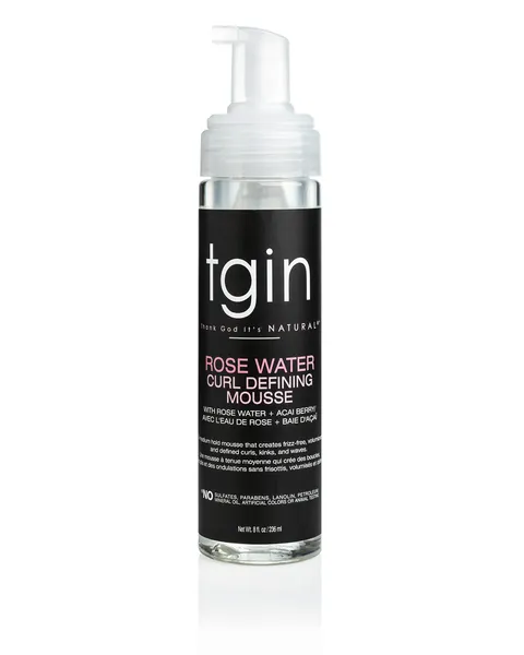 Tgin Rose Water Curl Defining Mousse Curly Hair Products With Lightweight Hold