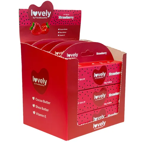 (12-pack) Face Beautiful Lovely Lip Balm Strawberry