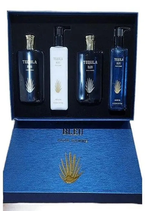 Bharara Tequila Bleu Pour Homme 4 Piece Hardbox Set