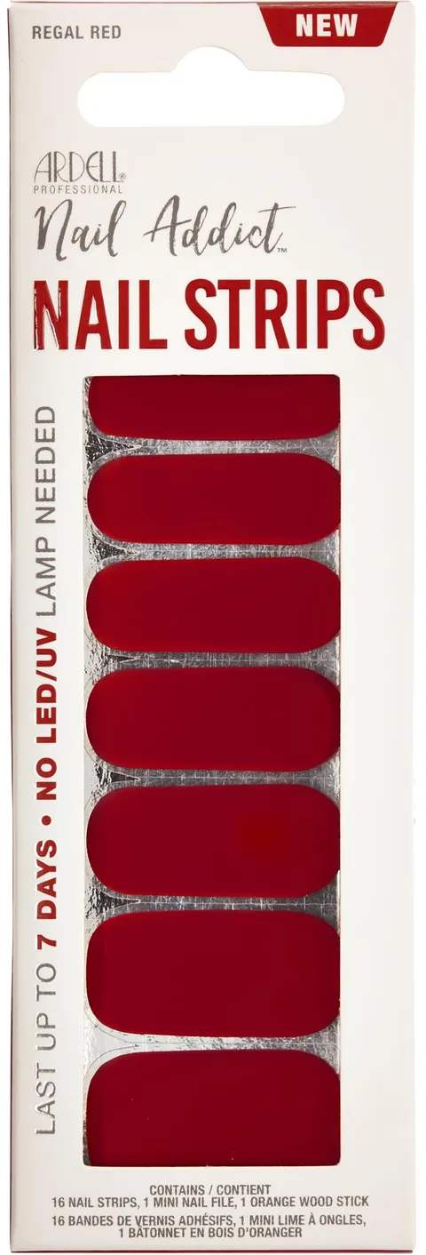 Ardell Nail Addict Nail Strips Regal Red Instant Manicure Strips Lasts Up To 7