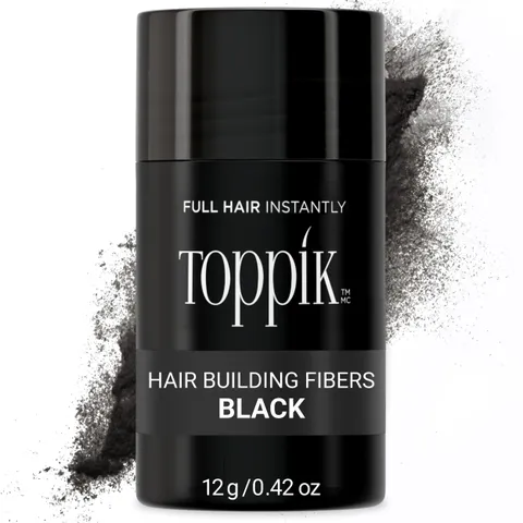 Toppik Hair Building Fibers Black 12g Fill In Fine or Thinning Hair Instantly