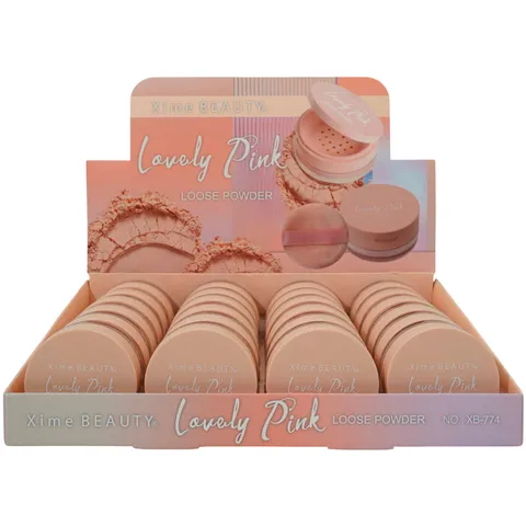 (24-pack) Pink Lovely Loose Setting Powder by XIME BEAUTY (Set)