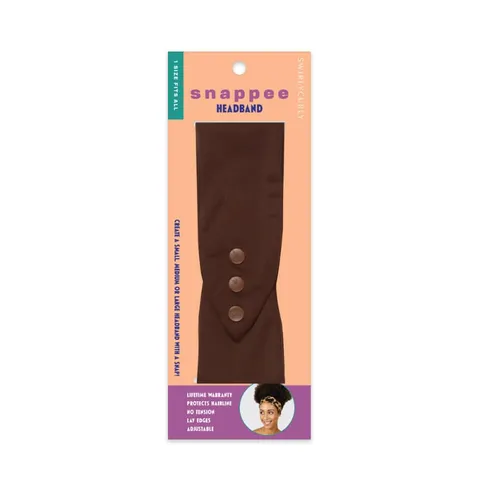 Women’s Fashion Headband for Natural Curly Hair | No Slip 3 Snap Adjustable