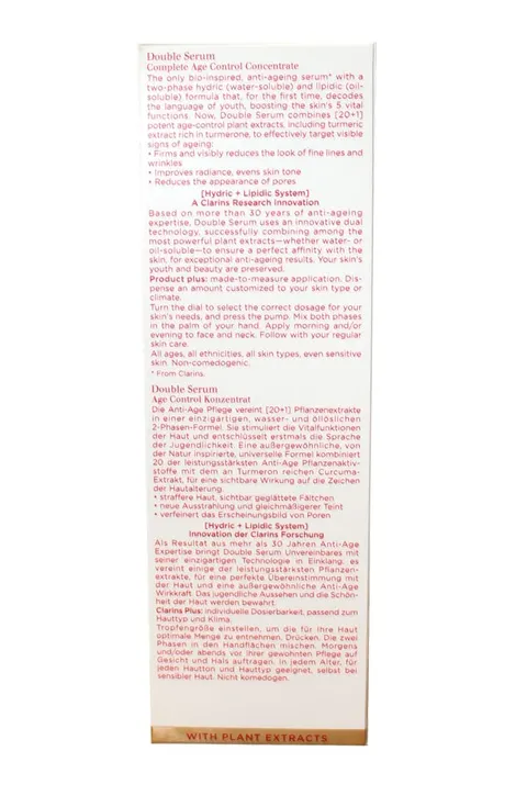 Clarins Double Serum Complete Age Control Concentrate Deluxe Edition 2.5 oz