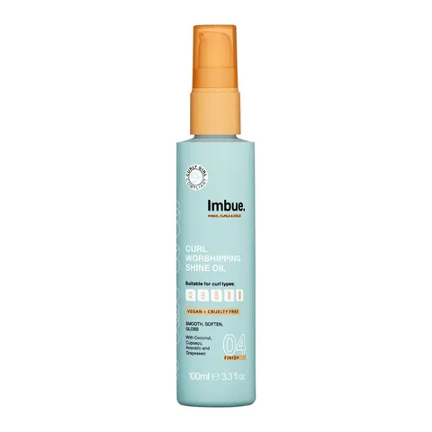 Imbue Curl Nourishment Oil for Curly Hairs 3.3 Fl Oz Vegan Curly Girl Compliant