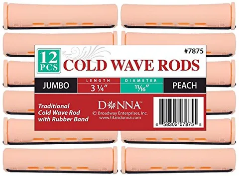 Donna Collection Cold Wave Jumbo Rods Peach