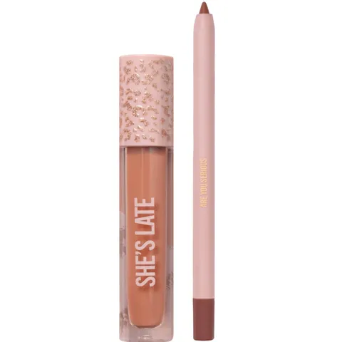 (6-pack) Beauty Creations She'S Late Lip Duo (Set)