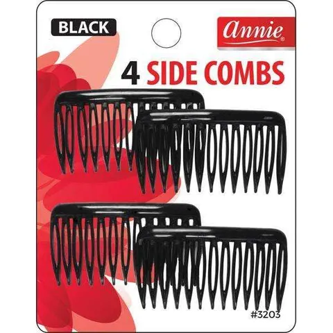 Annie Side Hair Comb Small Black #3203
