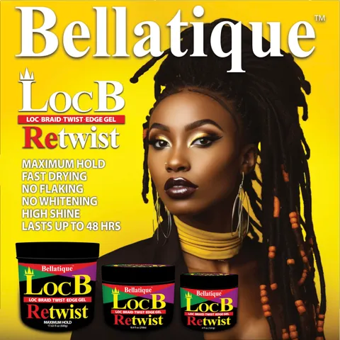 Loc B Retwist Loc Braid Twist Edge Gel for Natural Relaxed Dry Dull Brittle