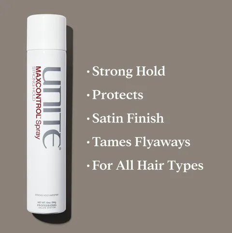 Unite Hair Maxcontrol Strong Hold Brushable Hairspray for All Hair Types Frizz