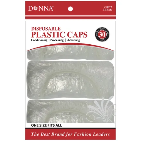 Donna Collection Disposable Clear Shower Cap 30 Count