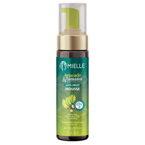Mielle Organics Avocado Tamanu Curly Hair Mousse Anti Frizz Hair Foam for Curly