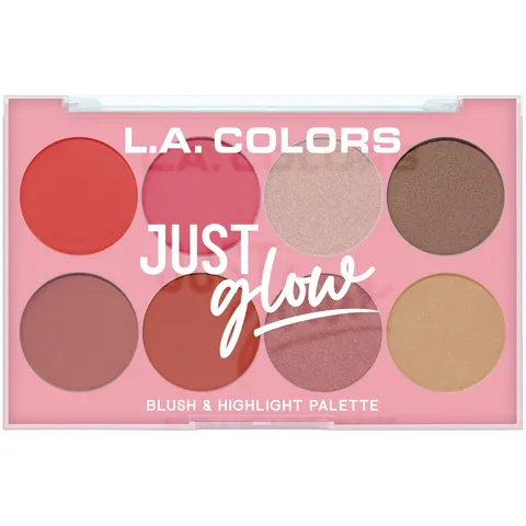 (12-pack) L.A. Colors I Heart Makeup Highlighter - Blush Palette Glow