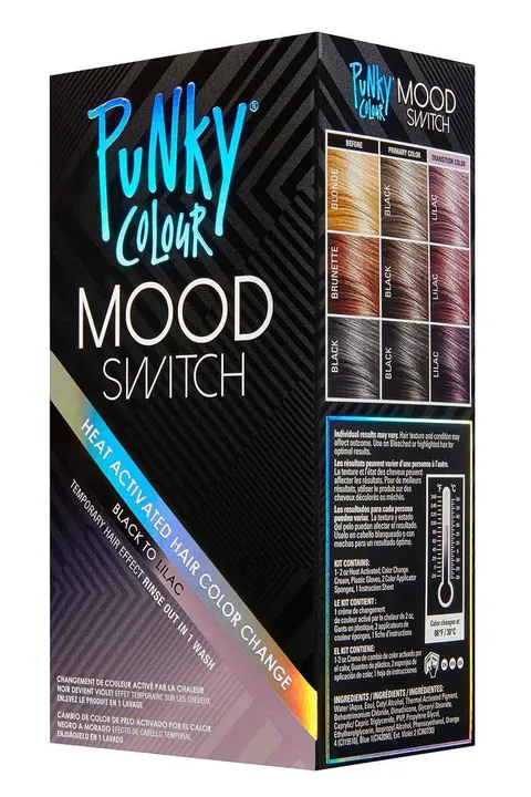 Punky Colour Black To Lilac Mood Switch Heat Activated Hair Color Change