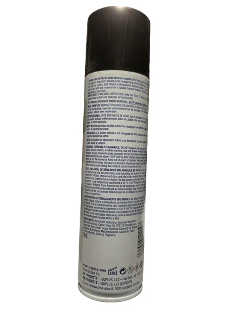 Isoplus Black Castor Oil Sheen W/coconut Oil 9 oz