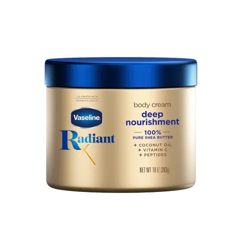 Vaseline Radiant X Deep Nourishment Body Cream 100% Pure Shea Butter Coconut