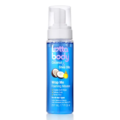 Lottabody Coconut Oil and Shea Wrap Me Foaming Curl Mousse Creates Soft Wraps