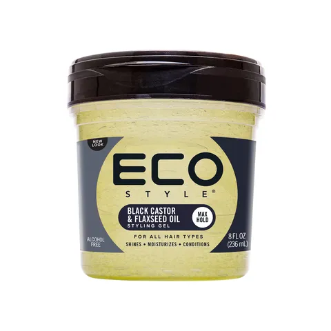 Eco Style Black Castor and Flaxseed Oil Styling Gel Helps Nourish and Repair