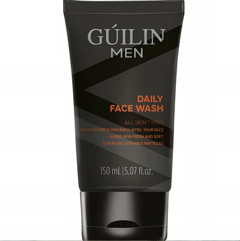 (24-pack) Guilin Men Daily Face Wash - All Skin Types, soap free washing, fights grease and dirt residues