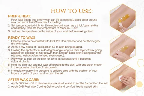 Gigi Hard Wax Beads for Hair Removal Golden Honee All Purpose Hair Removal Wax