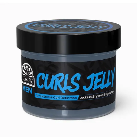 Okay Men’s Curls Jelly Curl Defining Gel Frizz Control Lightweight Long Lasting