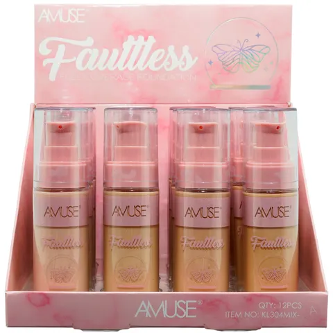 (12-pack) Amuse Faultless Full Coverage Foundation A