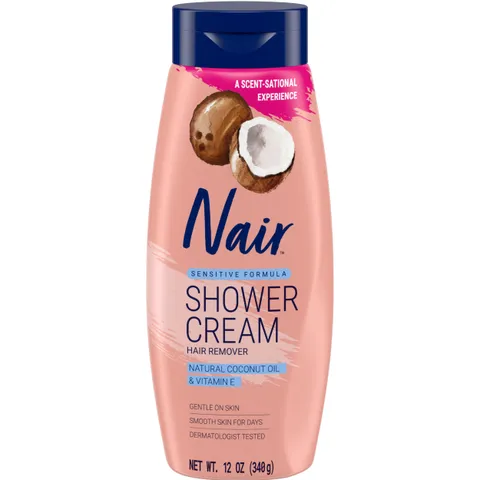 Nair Sensitive Formula Shower Cream Quick and Easy Hair Removal Cream With