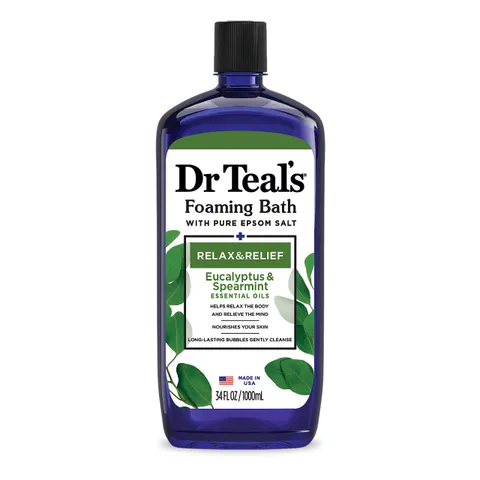 Dr Teal's Foaming Bath With Pure Epsom Salt Relax Relief With Eucalyptus