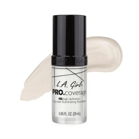 (12-pack) L.A. Girl Pro Coverage Liquid Foundation, White, 0.95 Fl Oz