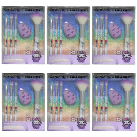 (6-pack) The Creme Shop X Hello Kitty 5-Pc Brush Set Purple
