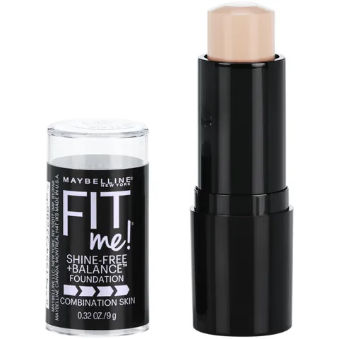 (12-pack) Maybelline Fit Me Matte + Poreless Shine-Free Stick Foundation Porcelain