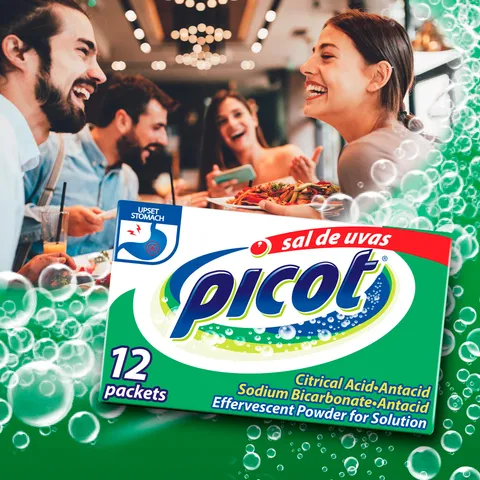 Sal de Uvas Picot An Effervescent Antacid Powder Solution for Heartburn