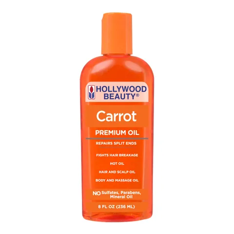 Hollywood Beauty Carrot Hair Oil Bottle Hair Scalp Skin Nail Massage Oil Helps